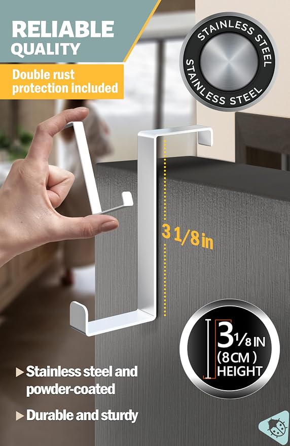 Menz Set of 10 Over The Door Hooks - Image 2