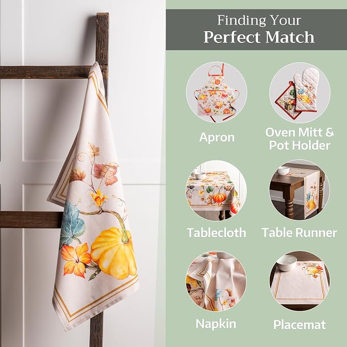 Maison d' Hermine Kitchen Towels Set of 3 Reusable 100% Cotton 27.50" x 20" - Image 6