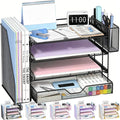 Desk Organizers and Accessories, 4-Tier Desktop File Organizer by OPNICE