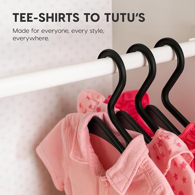 IRIS USA Extra Small Hangers 50 Pack, 11.87" W x 6.75" H, Shoulder Grooves - Image 7