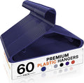 HOUSE DAY Blue Plastic Hangers 60 Pack, Slim Space-Saving Clothes Hangers | by HOUSEDAY