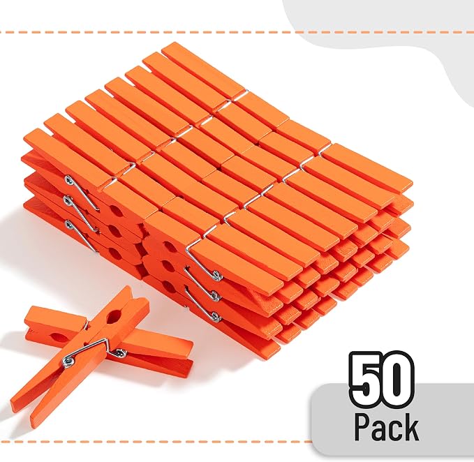 Mr. Pen- Large Wooden Clothes Pins, 2.9 Inch, 50 Pack, Natural Wood Clips - Image 2