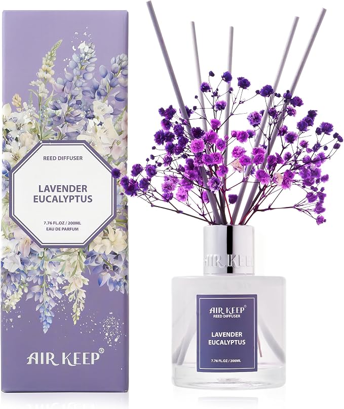 Reed Diffuser Set/Lavender Eucalyptus/6.76 fl oz/1 Pack/Home & Office Decor - Image 2
