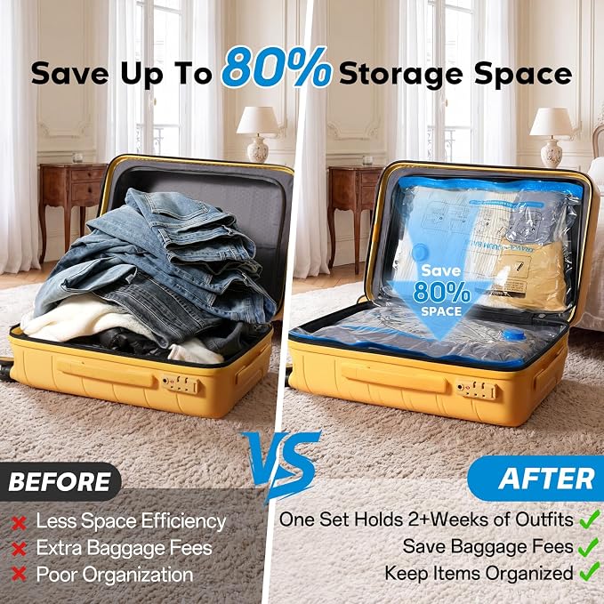 15 Pack Vacuum Storage Bags for Travel - Image 4