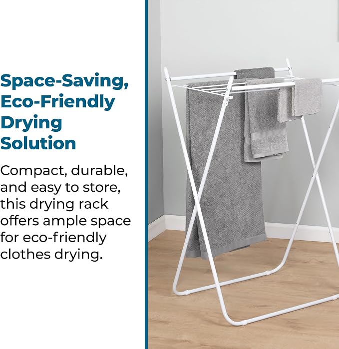 Honey-Can-Do Easy-Fold Collapsible Clothes Drying Rack, Sturdy Metal Laundry - Image 6