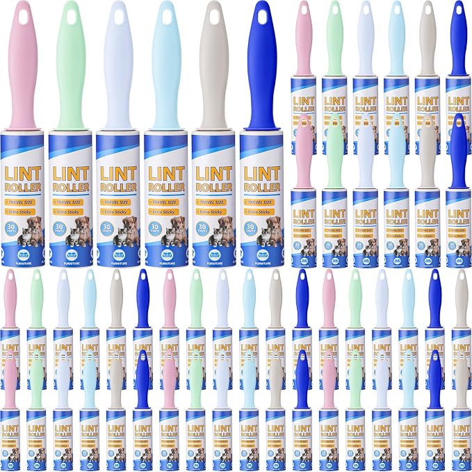 Hushee 48 Pack Mini Lint Roller by Hushee