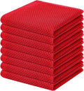 Homaxy 100% Cotton Waffle Weave Kitchen Dish Cloths 8-Pack, Ultra Soft by Homaxy