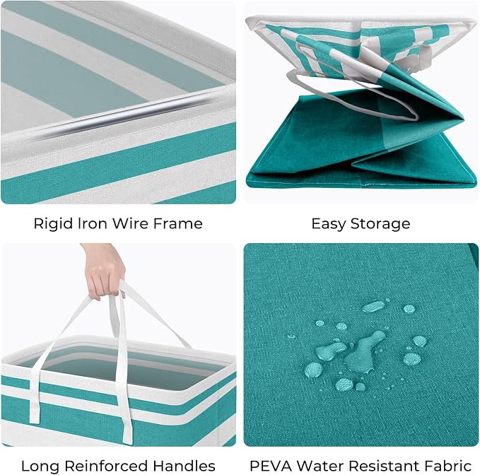 HomeHacks 2 Pack Large Laundry Baskets, Laundry Hampers Bags | Waterproof - Image 2