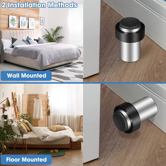 Chumia 30 Pcs Floor Mounted Door Stopper Stainless Steel, Wall Protector - Image 3