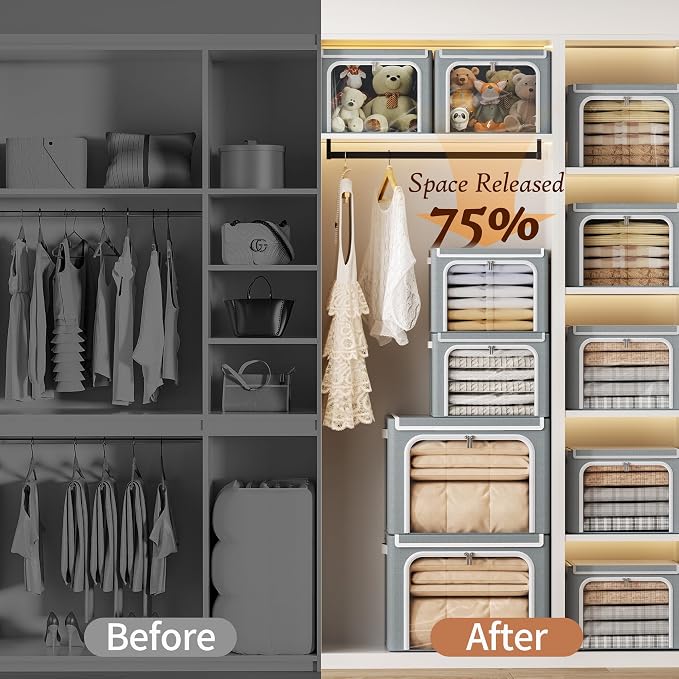 Yecaye Stackable Clothes Storage Bins - Image 5