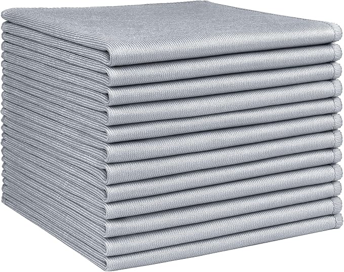 HOMEXCEL Glass Cleaning Cloths 12PK, Streak Free Towel by HOMEXCEL