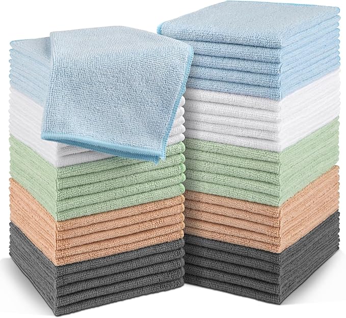 Orighty Washcloths Bulk, 50 Pack Microfiber Face Towels, 12x12 Inch by AllRightinOrighty