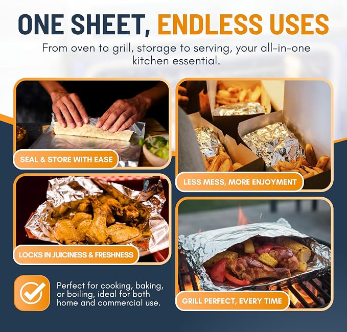 Pre-Cut Aluminum Foil Sheets 500 Count - Image 4