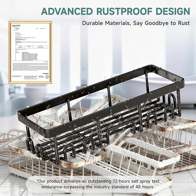 Veken Shower Caddy 3-Pack, Advanced Rustproof Design, No Drilling Adhesive - Image 4