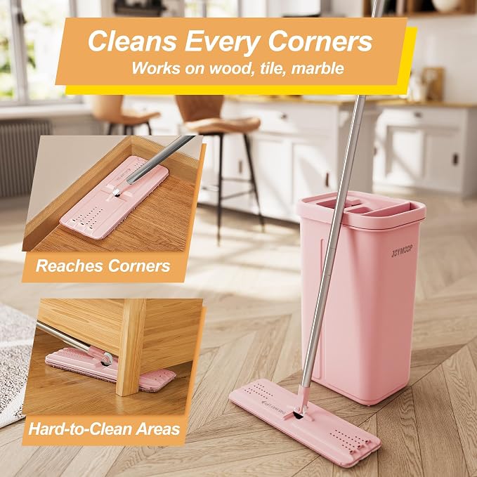 JOYMOOP Pink Mop and Bucket - Image 4
