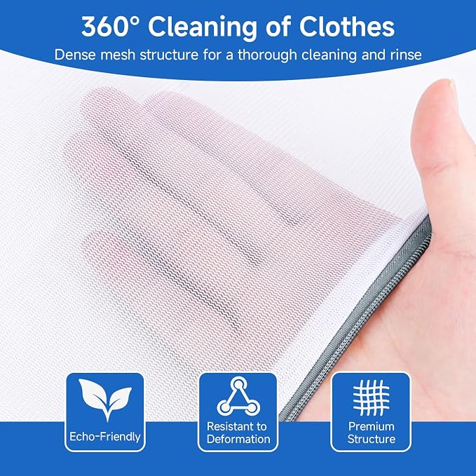 6 Pcs Mesh Laundry Bags for Delicates, Fine Mesh Wash Bag Set 6 Sizes - Image 4