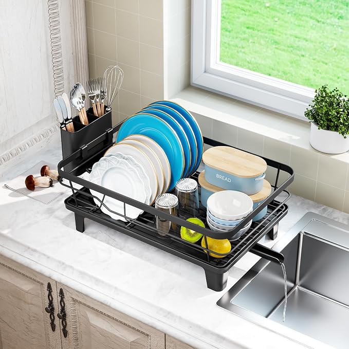 Urakify Dish Drying Rack for Kitchen Counter, 16.5" L x 12.2" W, Sink Dish Rack - Image 9