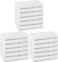 Towel and Linen Mart 100% Cotton White 18 Pack Bath Towel Set, Quick Dry by T+%26+L+Towel+and+Linen+Mart
