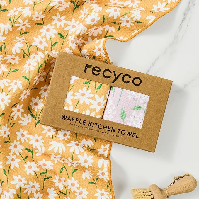 RECYCO Waffle Kitchen Towel Set of 2 - Image 8
