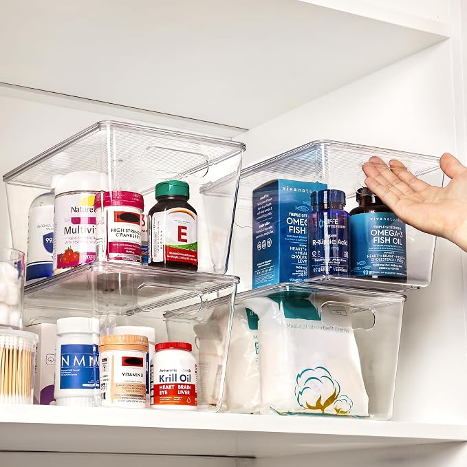 Vtopmart 16 Pack Clear Stackable Storage Bins - Image 5
