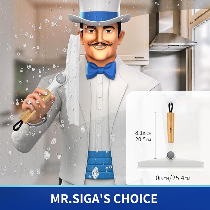 MR.SIGA Silicone Squeegee for Shower Door, 10 inch, showers and glass surfaces - Image 2