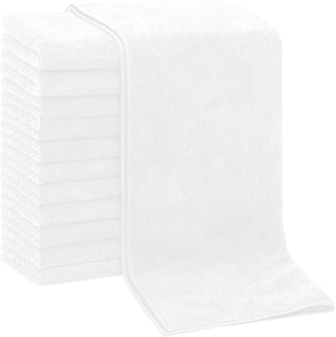Salon Towels 12 Pack, Quick Dry Gym Towels, Spa Face Towel, Absorbent by FIXSMITH