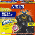 Hefty Ultra Strong 30 Gal Large Trash Bags, Fabuloso Lemon, 50ct | 30G Large by Hefty