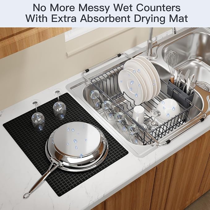 Green Dish Drying Rack Over The Sink - Image 5