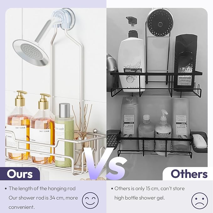 SWTYMIKI Bathroom Shower Caddy Hanging - Image 3