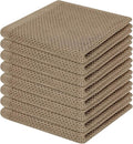 Homaxy 100% Cotton Waffle Weave Kitchen Dish Cloths 8-Pack, Tan | 12 x 12 Inches by Homaxy