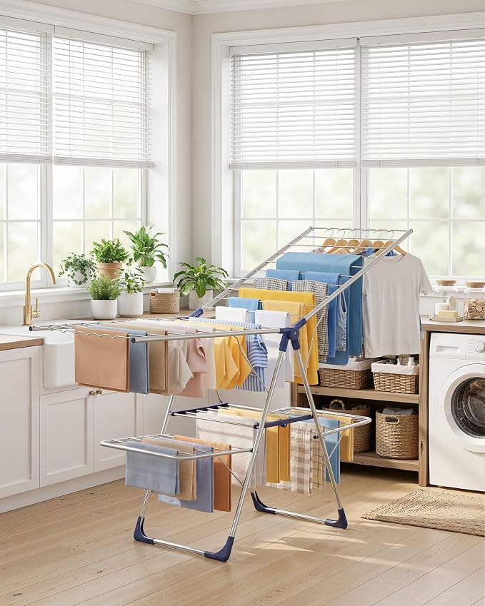 Sakugi Clothes Drying Rack, Foldable 2-Level - Image 3