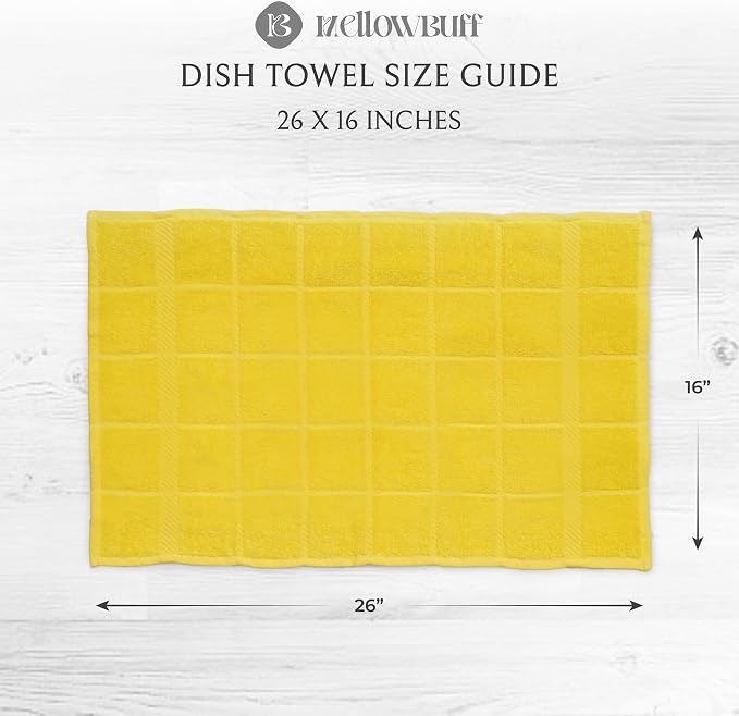 100% Cotton Terry Dish Towels, 4 Pack Plain, 16 x26 Inches, Super Soft and - Image 4