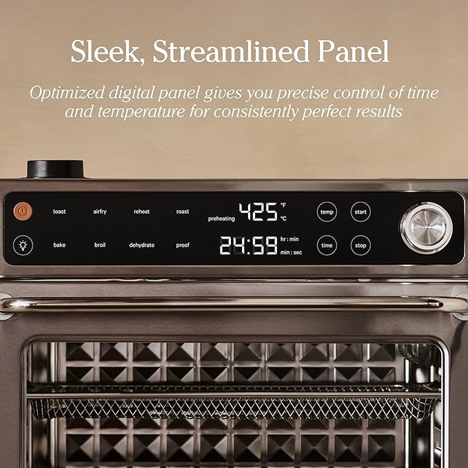 Our Place Wonder Oven Pro | 8-in-1 Digital Air Fryer & Countertop Oven with Basket, Rack, Pan & Tray | 3-Rack, 32 QT Capacity - Air Fry, Toast, Roast, Bake, Reheat, Broil, Proof & Dehydrate | Cream