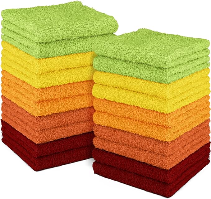 DecorRack 100% Cotton Washcloths 12x12 in - Image 8