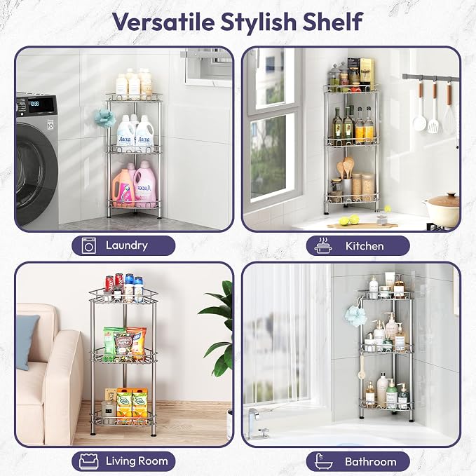 SWTYMIKI Standing Shower Caddy Corner - Image 6