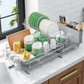 Kitsure Extendable Dish Drying Rack, 19.2"-26.7" L x 12.9" W, 2-Tier | Large by Kitsure