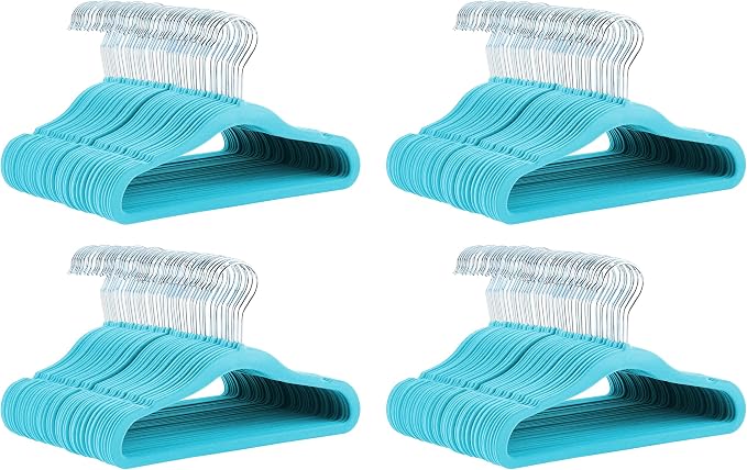 Amazon Basics Kids Velvet, Non-Slip Clothes Hangers by AmazonBasics