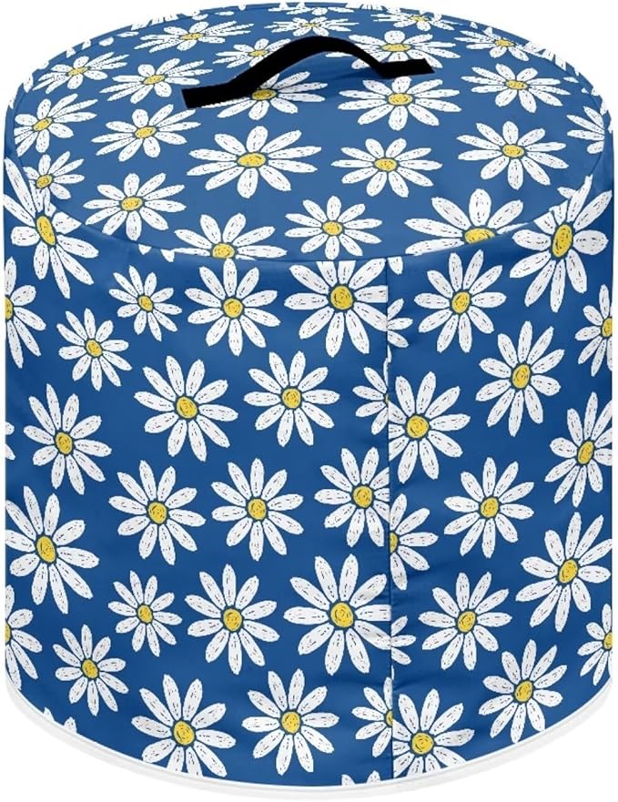 Flashideas Daisy Pressure Cooker Cover for Women Dust Protection Insulated Rice Cooker Cover Water Resistant Dust Cover with Pockets for Instant Pot 6 Quart Vintage Appliance Cover for Kitchen