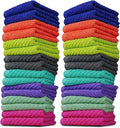 ZUPERIA Zigzag Multicolor Wash Cloths -32 Pack -12" x 12"- Highly Absorbent by Zuperia
