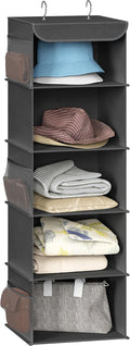 Simple Houseware 5 Shelf Hanging Closet Organizer, Dark Gray | 360° Rotating by SimpleHouseware