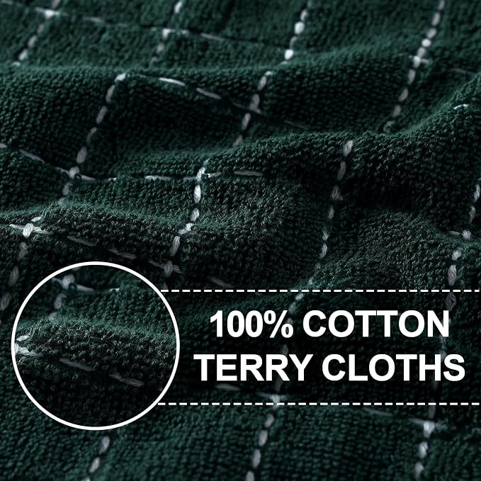 Homaxy 100% Cotton Terry Kitchen Towels, 6 Pack - Image 2