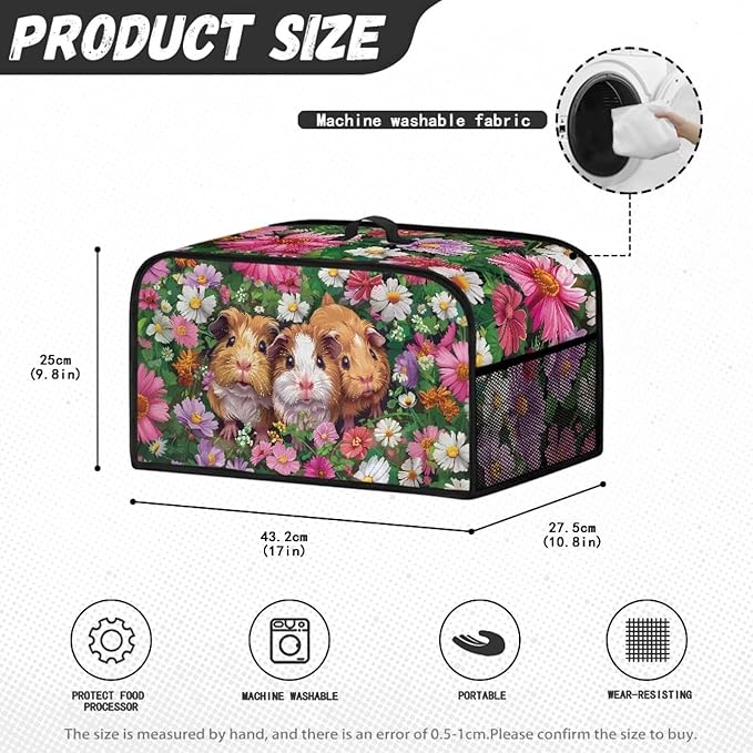 Guinea Pig Slow Cooker Cover Compatible with 6-8 qt Slow Cooker Holder Dust Resistant Decor for House