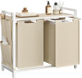 VASAGLE Laundry Hamper with Shelf, 2 Pull-Out Bags, 2 x 12.1 Gallons by Unknown