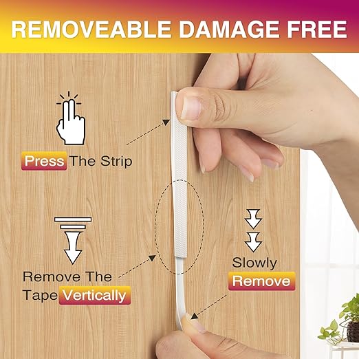 Picture Hanging Strips Heavy Duty XL 40 Pairs/80Strips, Damage Free Hanging Picture Hangers, Removable Adhesive Hook and Loop Wall Strips, Frame Stickers No Nails for Home Decor Wall Posters