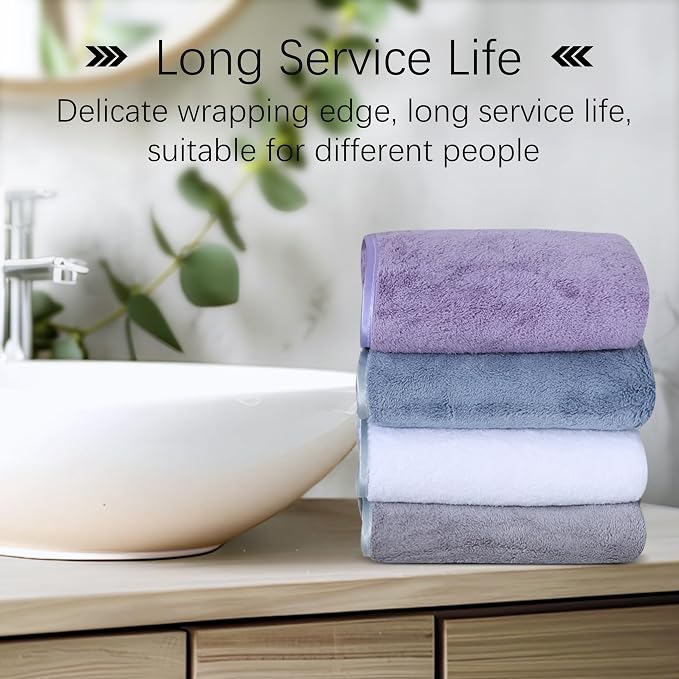 Cosy Family 6 Pack Ultra Soft Microfiber Absorbent Hand Towel, Silk Hemming - Image 4