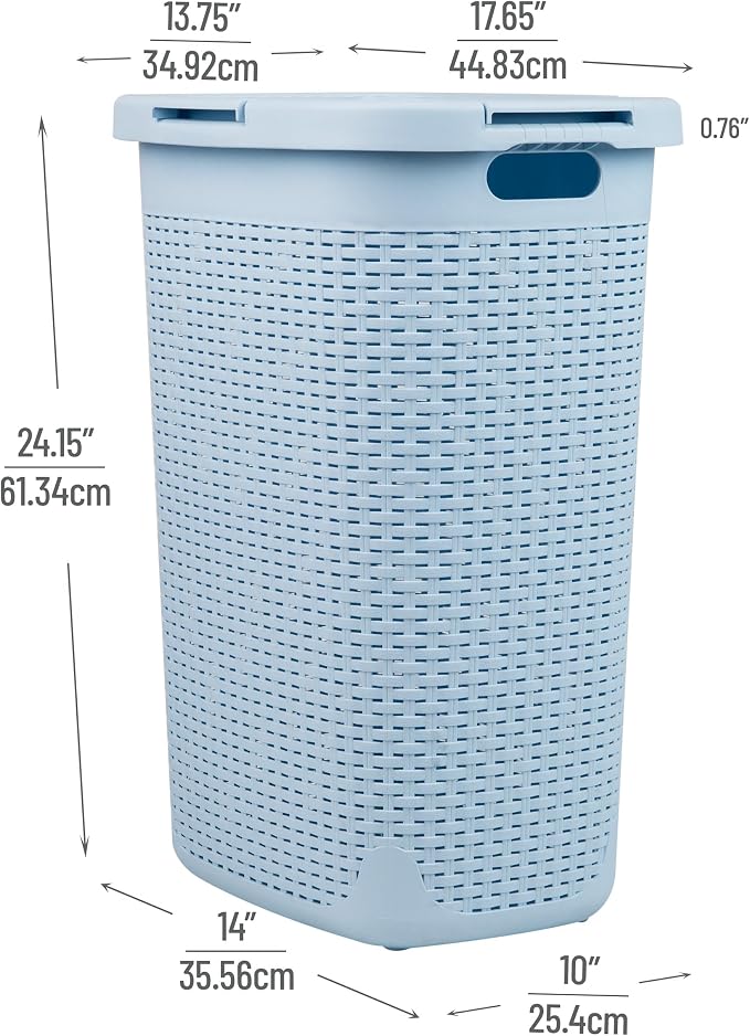 Mind Reader Slim Laundry Hamper - Image 3