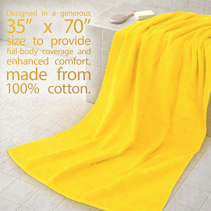 Cotton Paradise 100% Cotton Turkish Towel Set, Soft Absorbent Quick Dry - Image 2