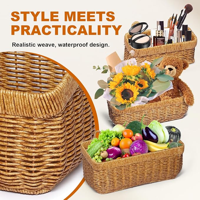 2 PCS Fruit Racks, Kitchen Hanging Basket, Open Storage Bins, Fruit And - Image 3