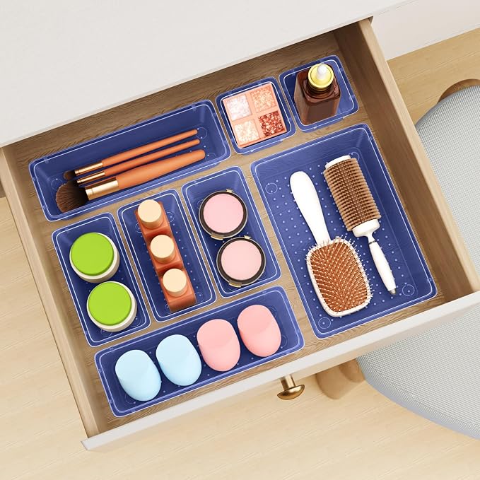 12 PCS Drawer Organizer Set, Makeup Organizer, Tool Storage Tray, Desk Drawer - Image 7