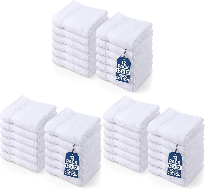 Utopia Towels 36 Pack Premium Wash Cloths Set, 12 by 12 Inches, 100% Cotton by Unknown
